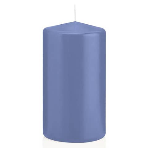 Stumpenkerze, 130x70mm, grau/blau  618354.124