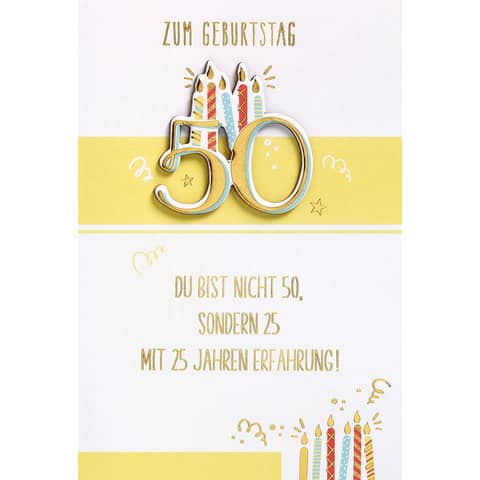 Geburtstagskarte Feelings Zahl 50 BSB 66-1022