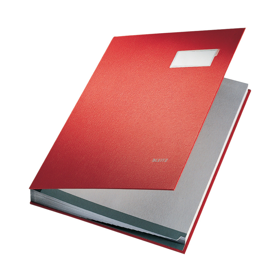 Unterschriftsmappe, 20 Fächer, Überzug PP, rot LEITZ 5700-00-25