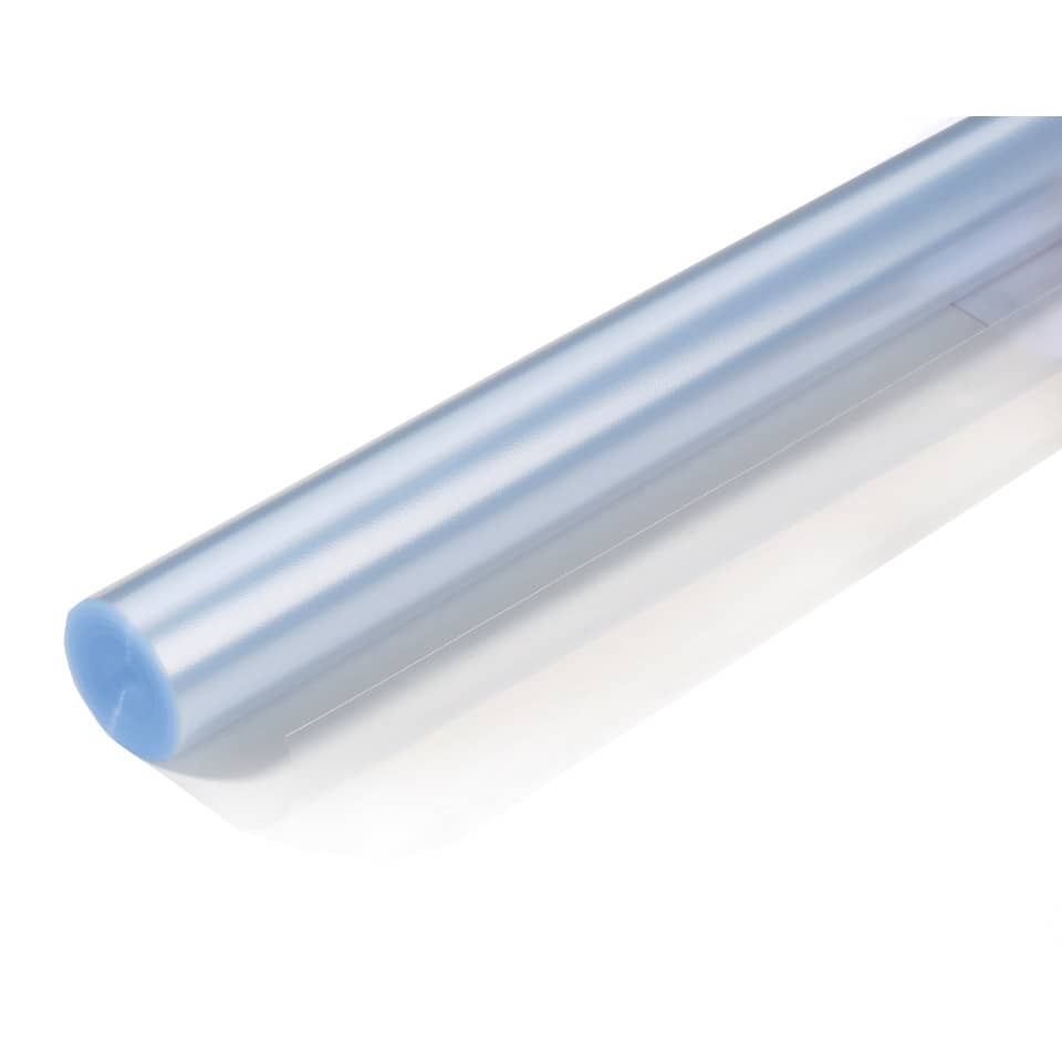 polymer rod, clear tube, blue cap, plastic rod, transparent tube