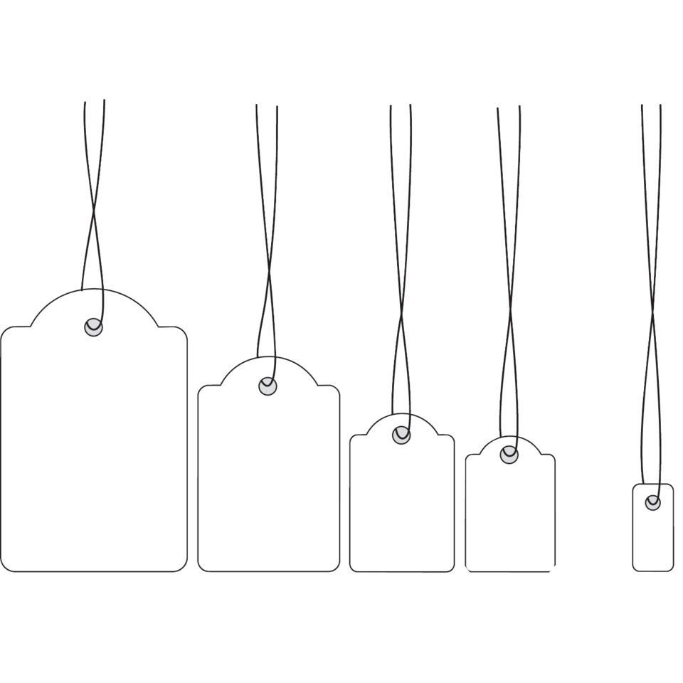 Tags, Hangtags, Labels, Price tag, Tag outline