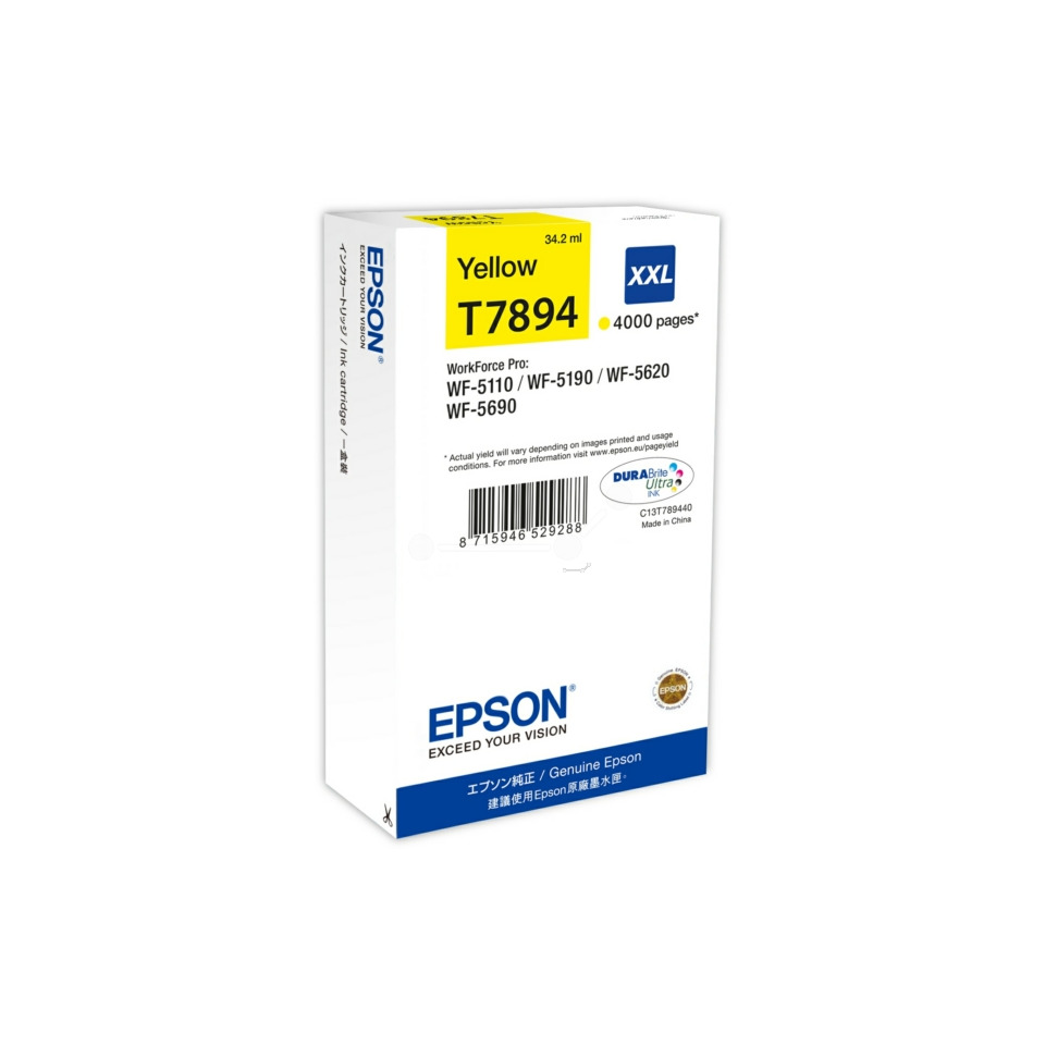 Tintenpatrone, Yellow, T7894, XXL, DuraBrite Ultra Ink