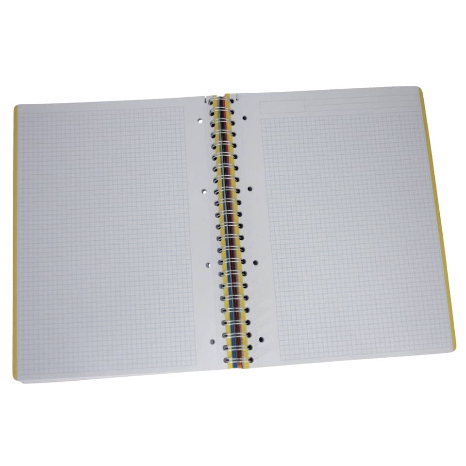 Notizbuch, Spiralbindung, Gitterpapier, Schreibblock, A5Format