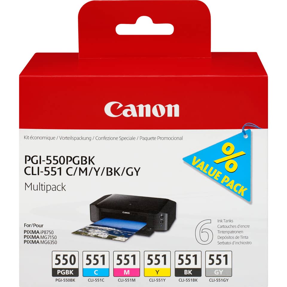 multipack, Tintenpatronen, Canon, Pigmenttinte, Farbtinte