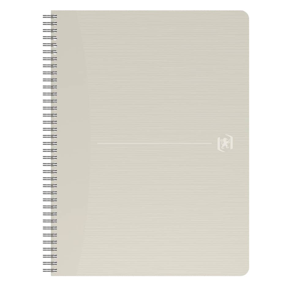 notebook, spiral-bound, beige, lined notebook, wire-bound