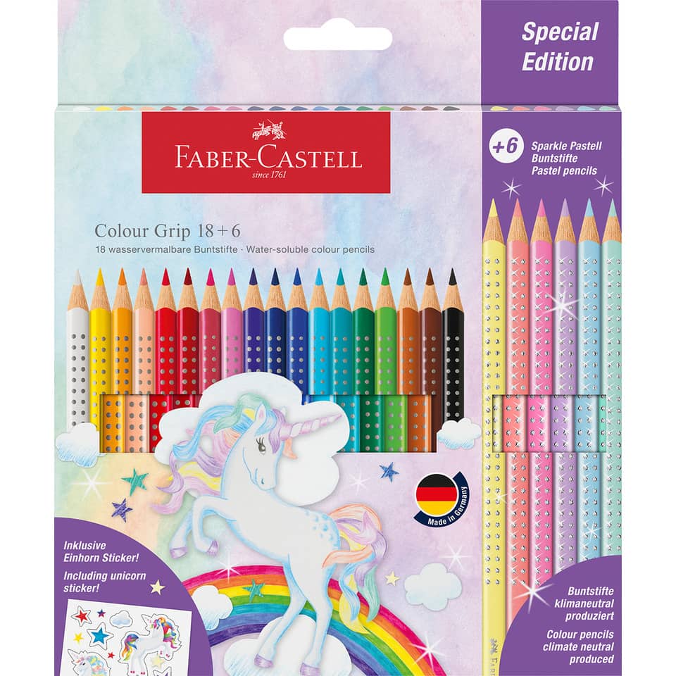 buntstifte, farbstifte, buntstifte set, einhorn sticker, special edition