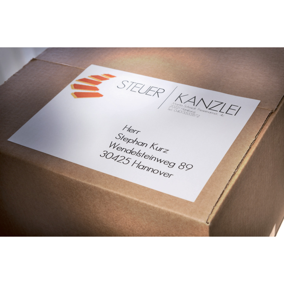 Kartonbox, Paket, Aufkleber, Adressetikette, Versandkarton