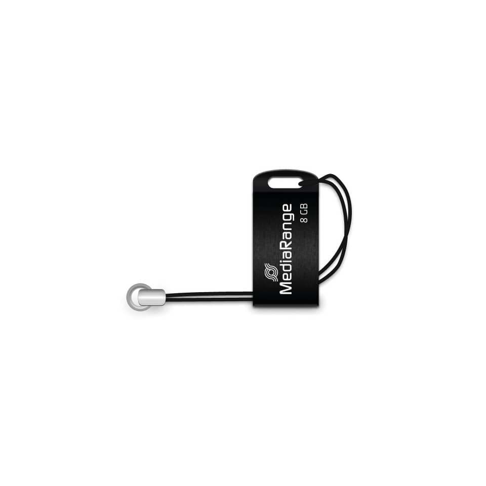 USB-Stick, 8 GB, Medialance, Schwarz, Schlüsselanhänger