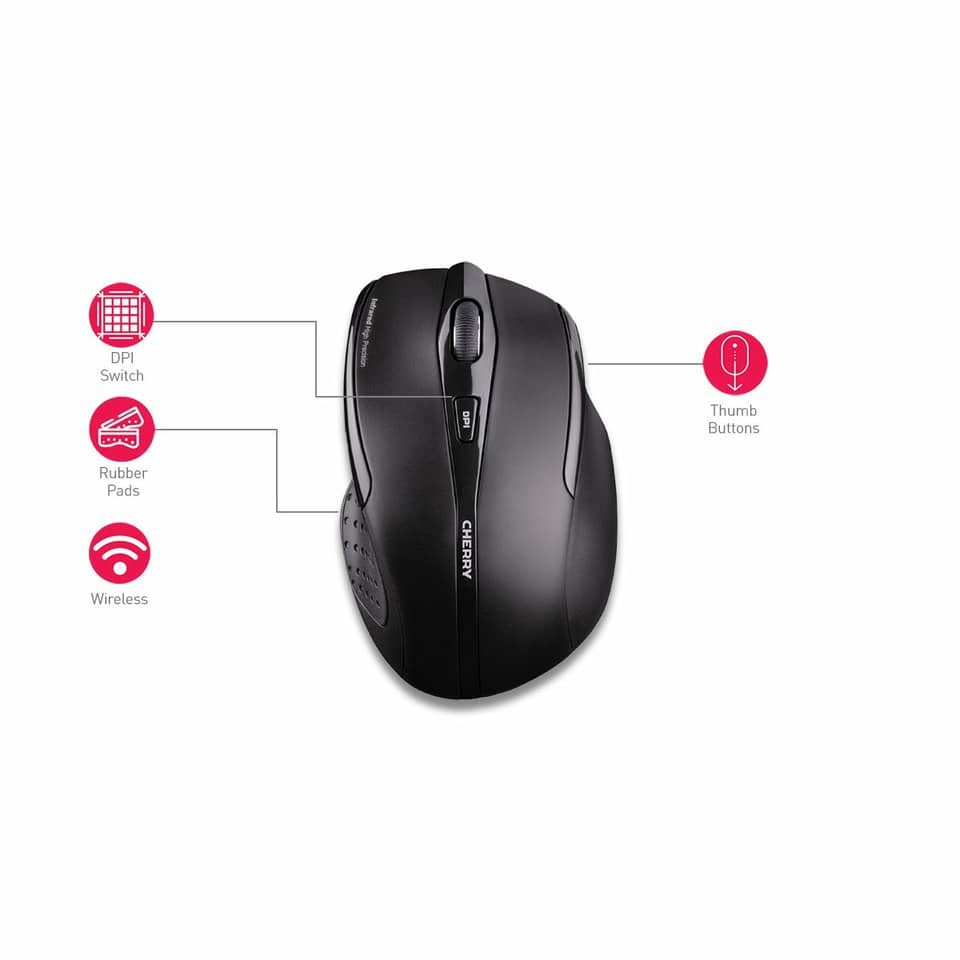 Drahtlose Maus, Optische Maus, Bluetooth Maus, Gummipads, DPI-Schalter