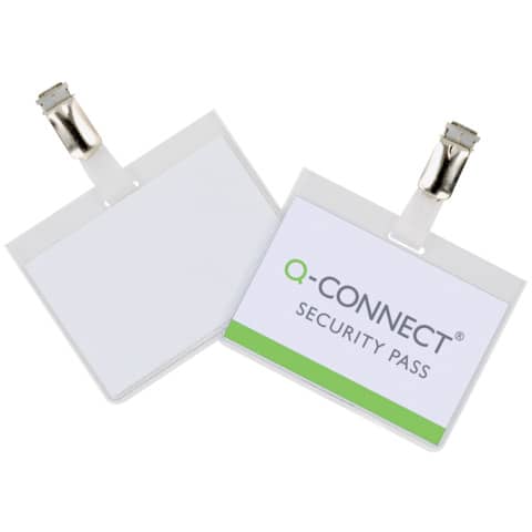 Namensschild mit Clip, 60x90mm, 25 Stück Q-CONNECT KF01562