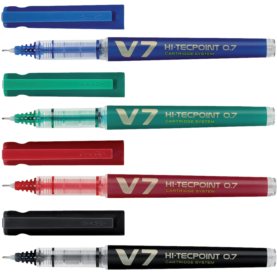 feinerstift, v7, kartusche, mehrfarbig, spitze, Tintenroller, V7, Hi-Tecpoint 0.7, Kassettensystem, Cartridge
