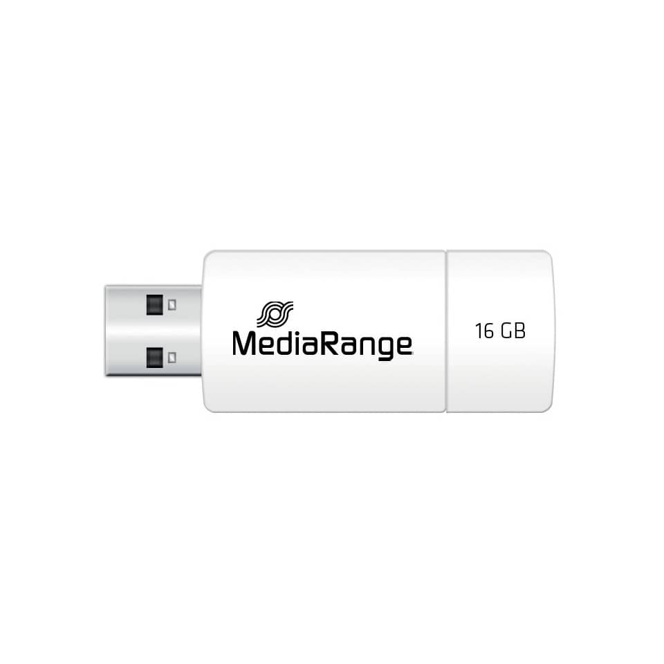 usb-stick, flash drive, 16 GB, metallic, mediarange