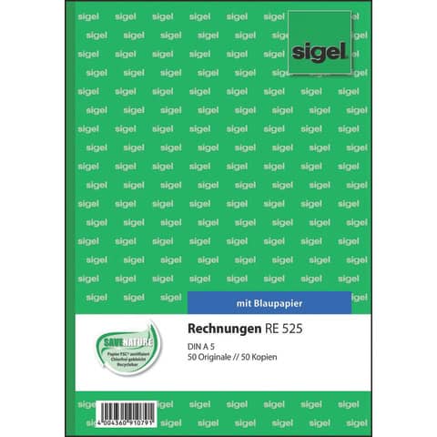 Rechnung, A5, 2x50 Blatt SIGEL RE525