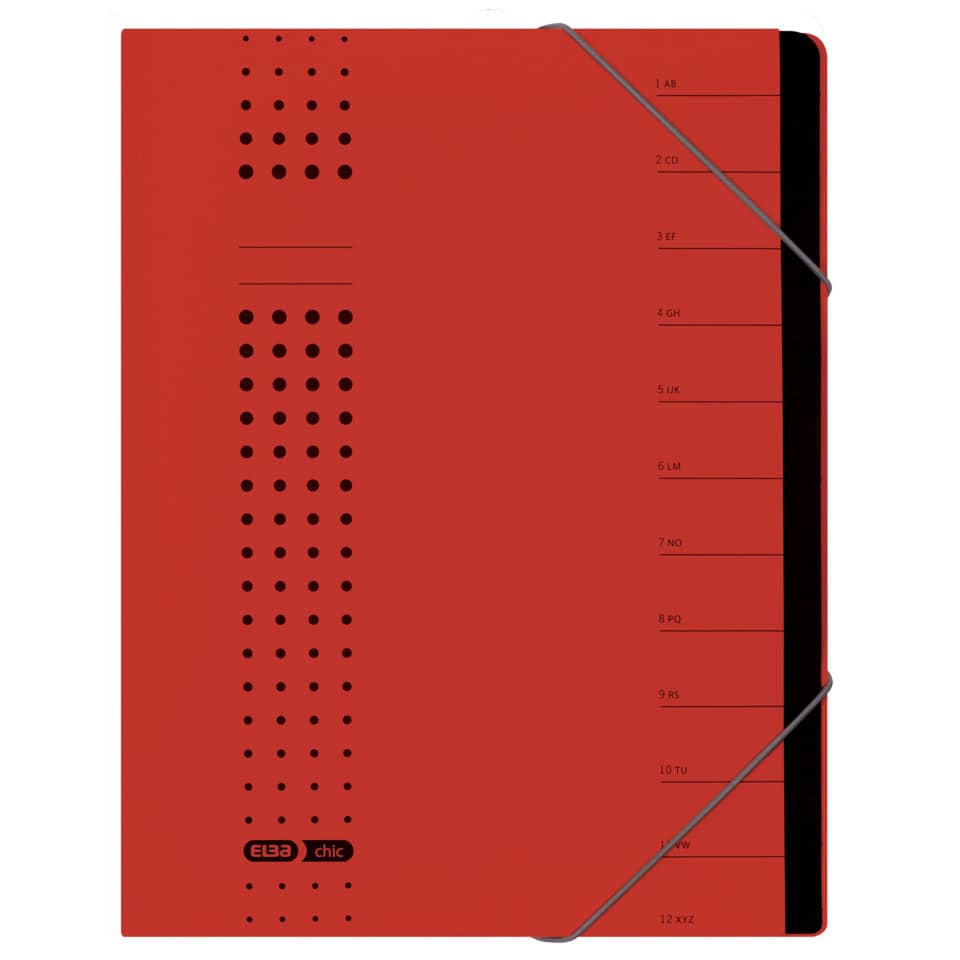 notebook, orangenes cover, Perforationsraster, Gummiband, Taschen-Trenner