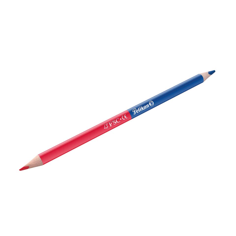 Bleistift, Zweifarbig, Rot-Blau, Pelikan, Holzbleistift