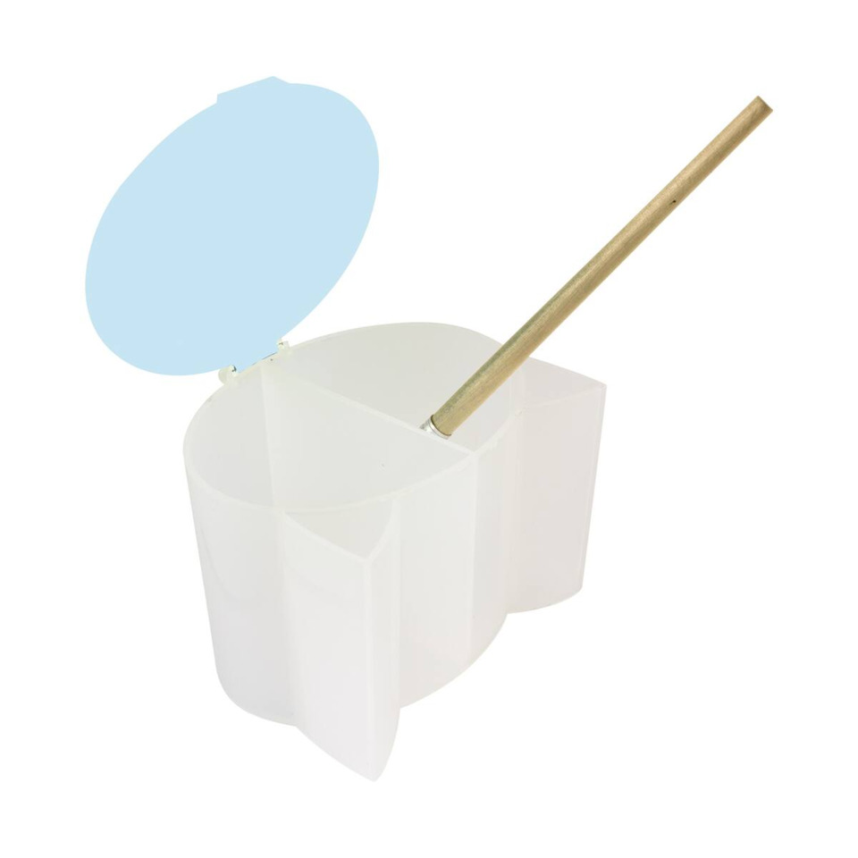 Toilettenbürstenhalter, Weiß, Stiel, Kombination, Kompakt