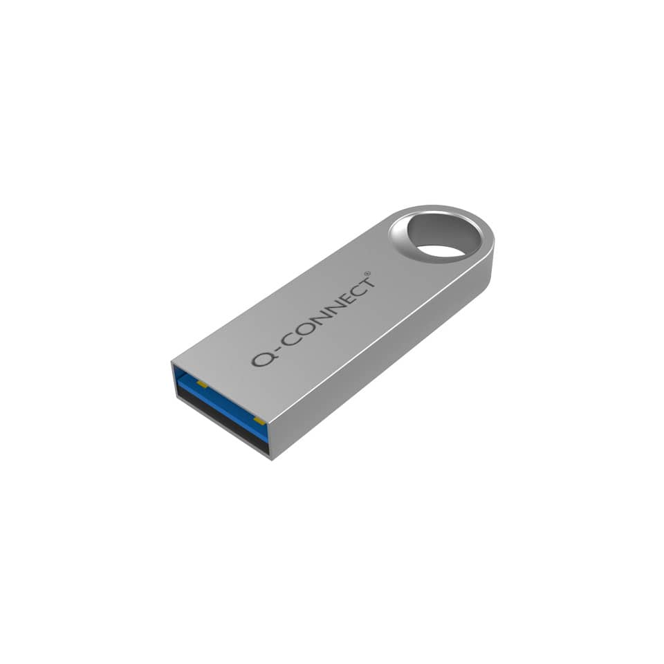 USB-Stick, Q-Connect, Metallic, USB 3.0, Adapter-Hook