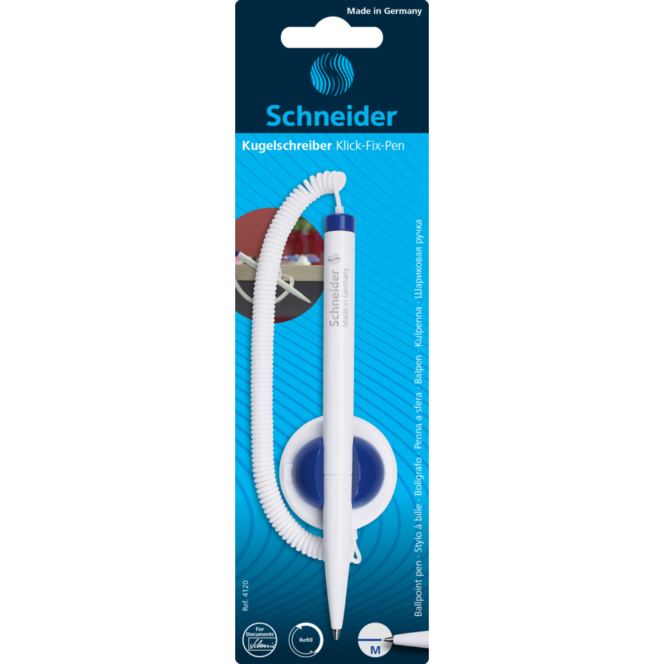 Kugelschreiber, Klick-Fix-Pen, Schneider, Gelschreiber, Pendlier-Design