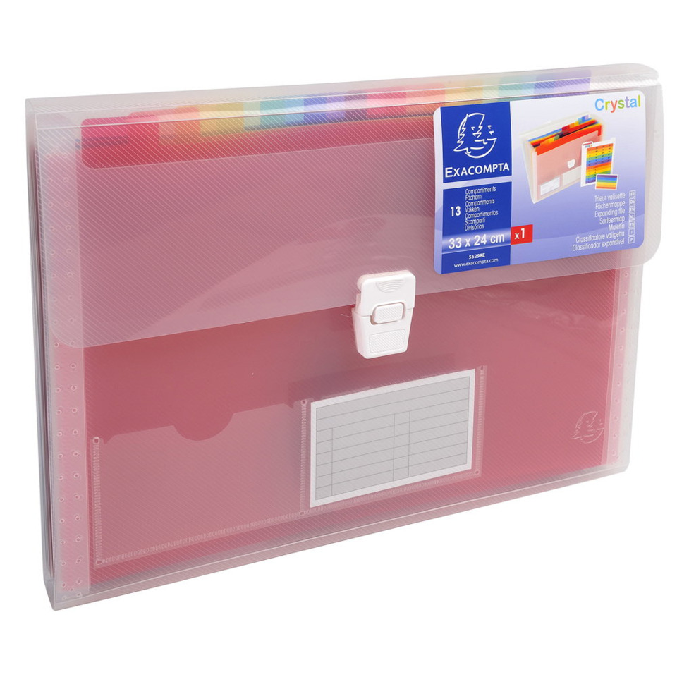 Ordner, Kunststoff, Pink, Transparent, Dokumentenhefter