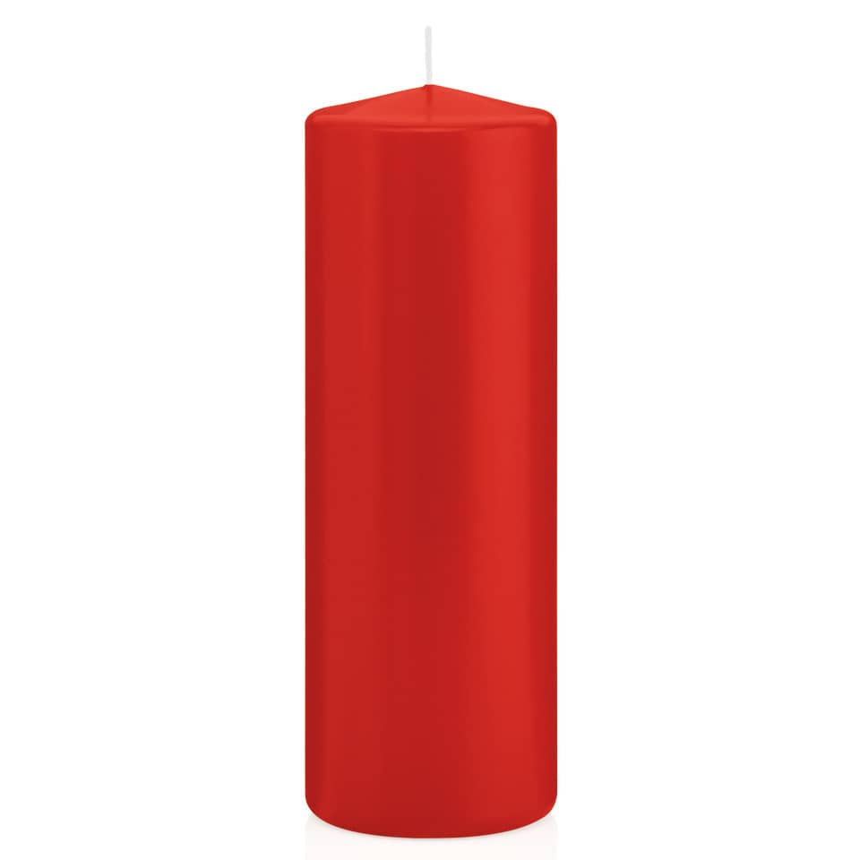 Kierzen?, roter Kerzen, Stumpenkerze, einfarbig, Kerzenkörper