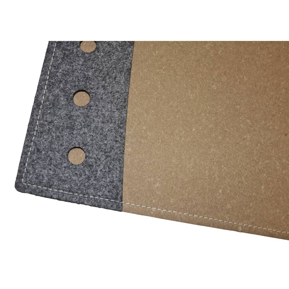 Filz, Färbeakzente, Nähte, Lochmuster, Materialmix