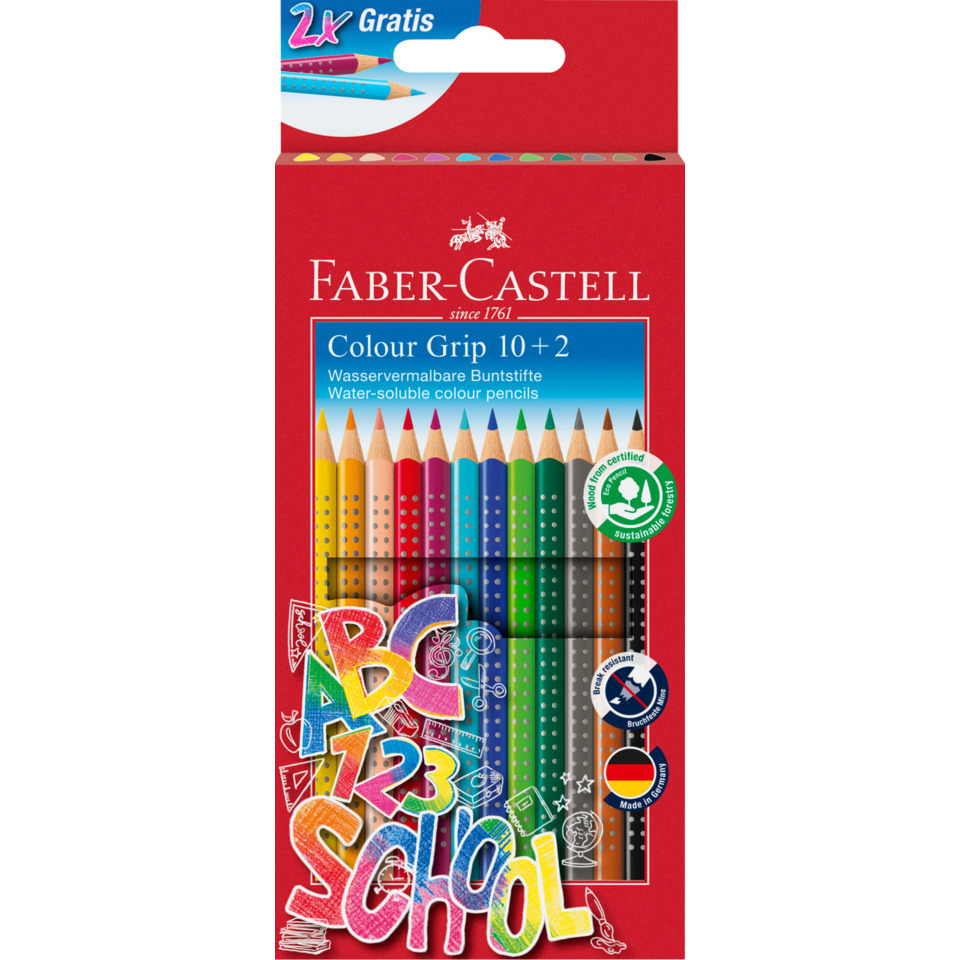 Buntstifte, Wasserlöslich, Bunt, Buntstifteset, Schulbedarf