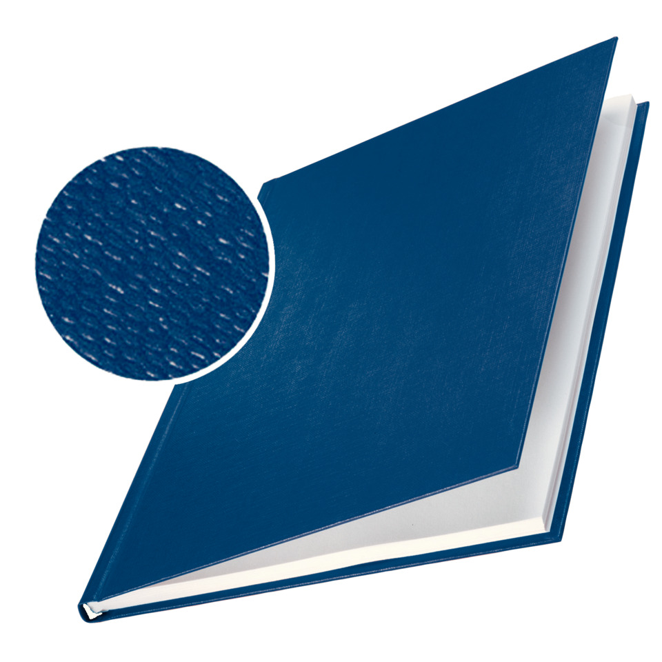 Notizbuch, Blanko, Kunstleder, blau, Hardcover