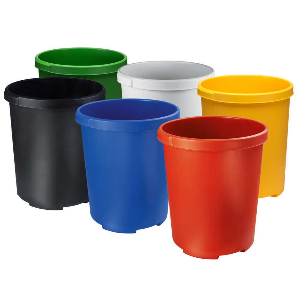 Mülleimer, Abfalleimer, Kunststoff, bunt, gef%C3%A4rbte Eimer