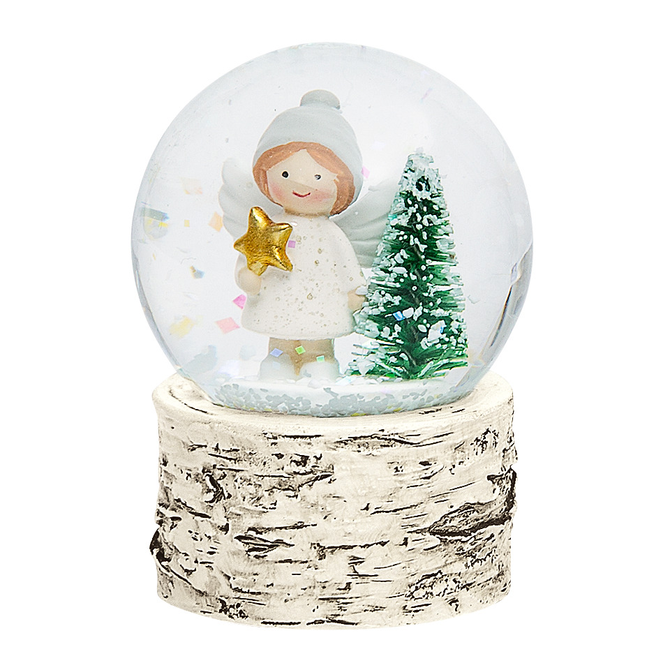 Schneekugel, Engel, Kristallkugel, Miniaturdorf, Weihnachtsdeko