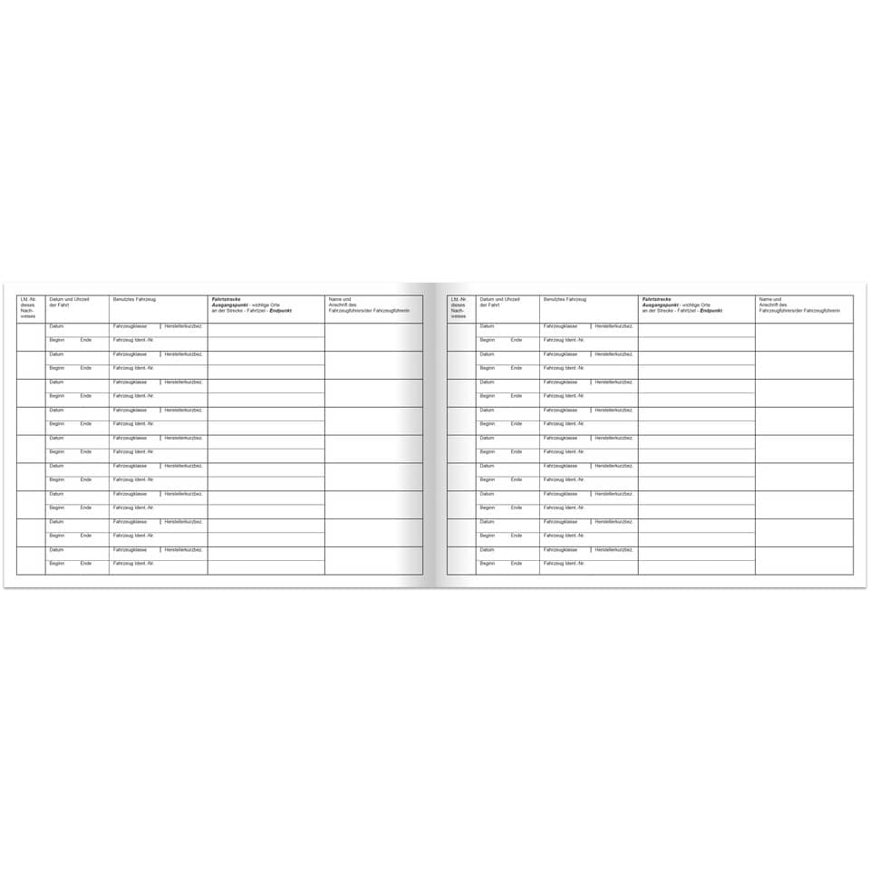 Liegendes Dokumentenblatt, Mehrfachblatt, Formularseite, Kalenderblatt, Drucklayout