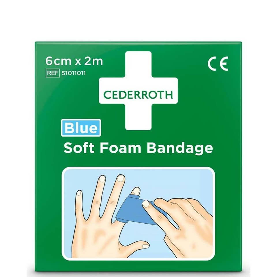 Erste Hilfe, Verband, Schwamm, Blau, Medizinisch