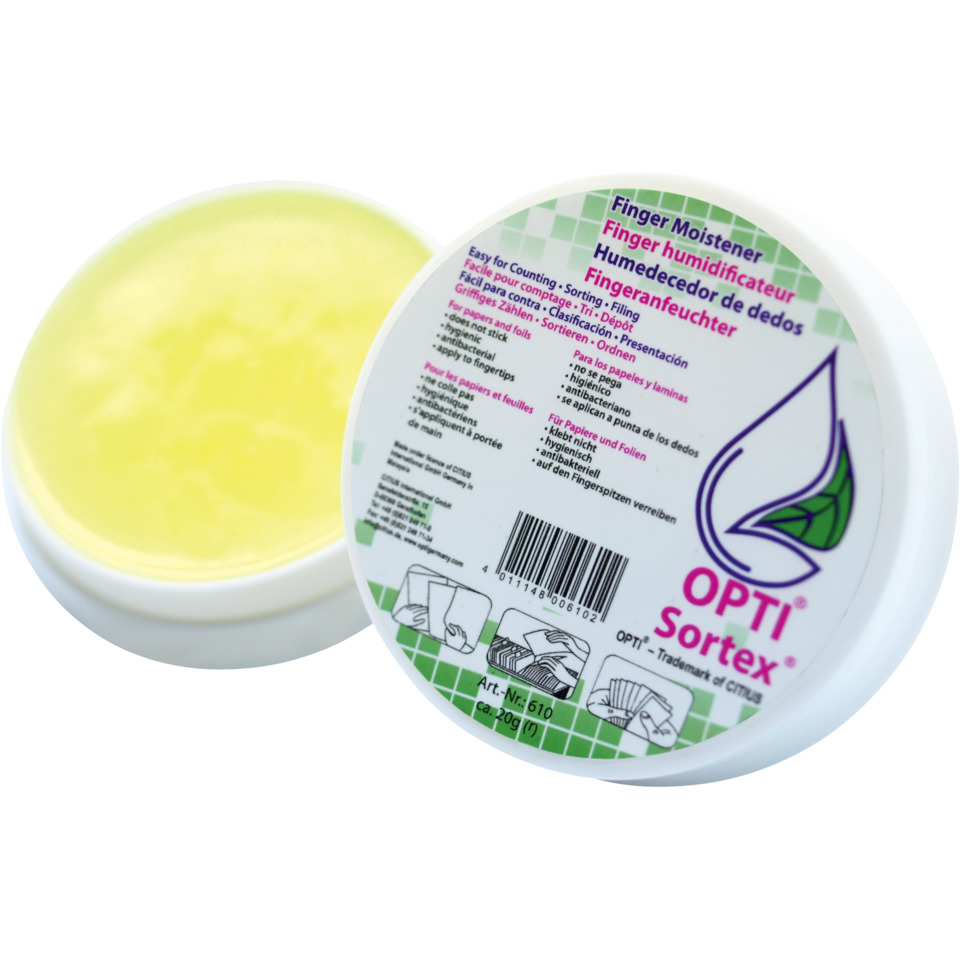 Finger Moisturizer, Creme, Dose, Gelb, Opti Sorttex Etikett