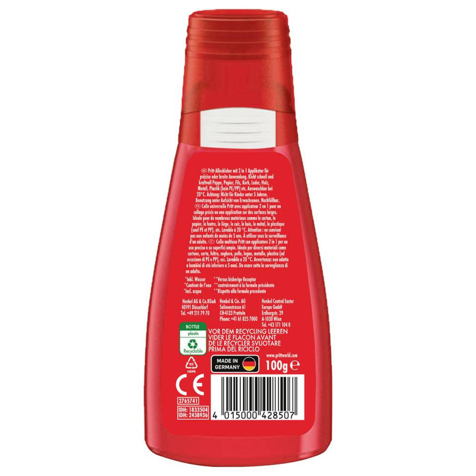 Ketchupflasche, Rot, Kunststoff, 100 g, Etikett mit Barcode