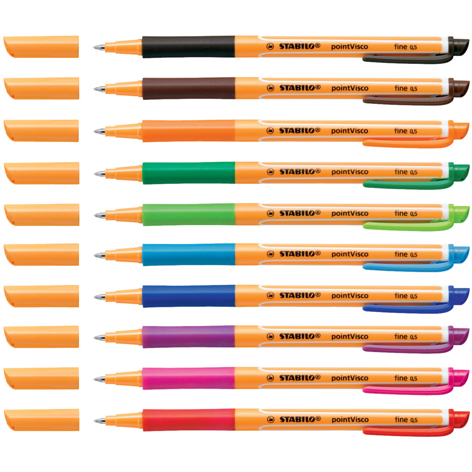 Stabilo Kugelschreiber, PointVisco, Fineliner, Marker, Farbkugelschreiber