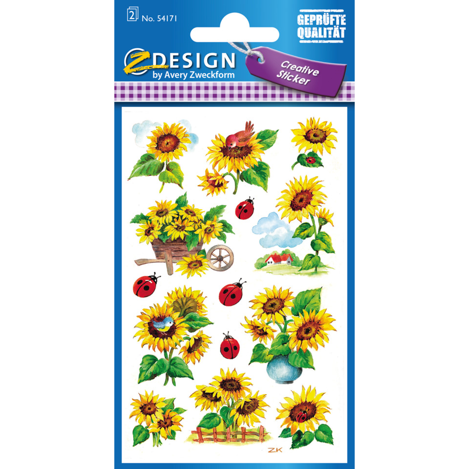 Sonnenblumen, Sonnenblumenstrauß, Marienkäfer, Gartenszene, Gießkanne