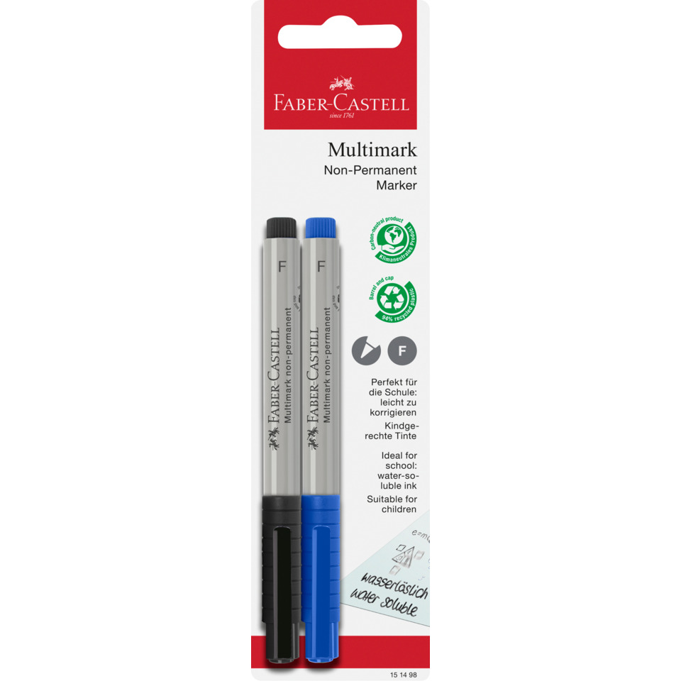 Marker, Multimark, Non-Permanent, Twin-tip, Blue-black