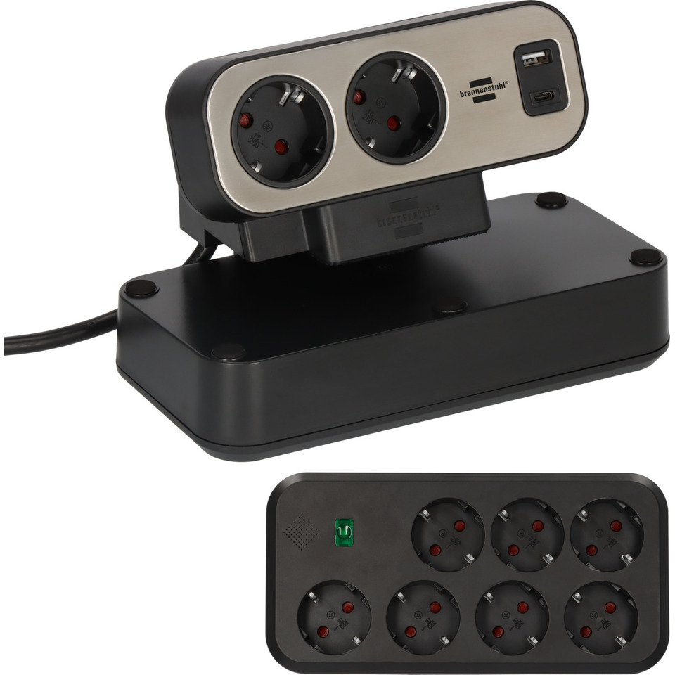 Steckdosenleiste, Multiplug, EU-Steckdosen, USB-Port, drahtgebunden