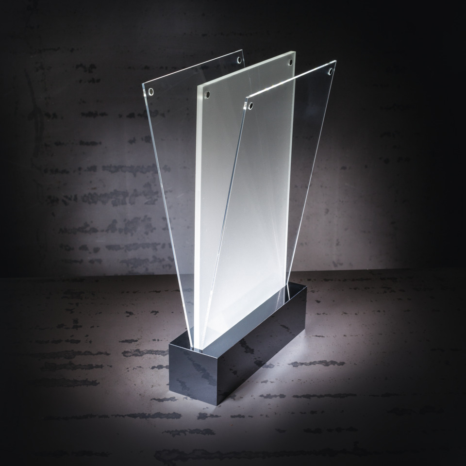 Acrylplatte, klare Acryl, Desktop-Halter, glasähnlich, Display-Ständer