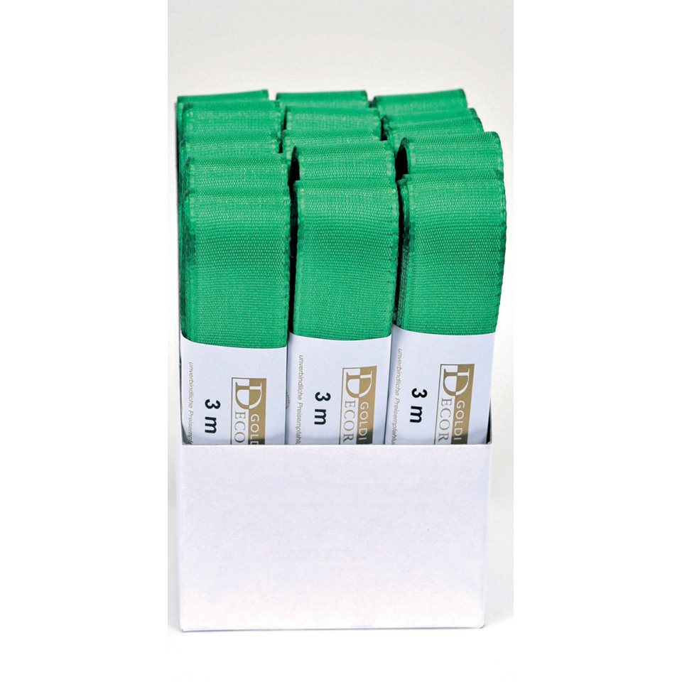 Zierband Taft, 25mmx3m, grün GOLDINA 1445025501503