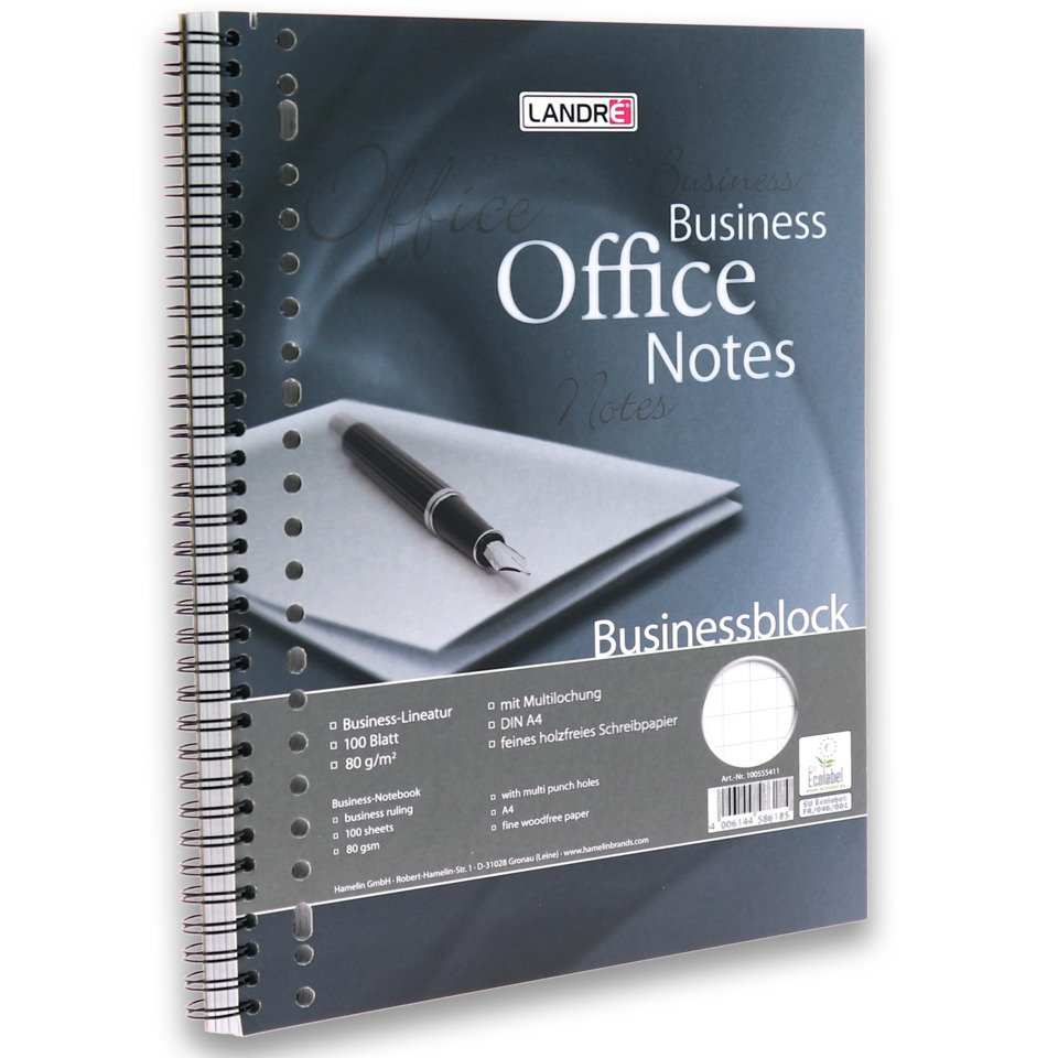 Notizbuch, Spiralkladde, Office Notes, Businessblock, DIN A4