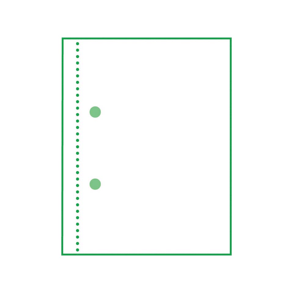 notebook, ring binder, dots line, green border, pocket dots