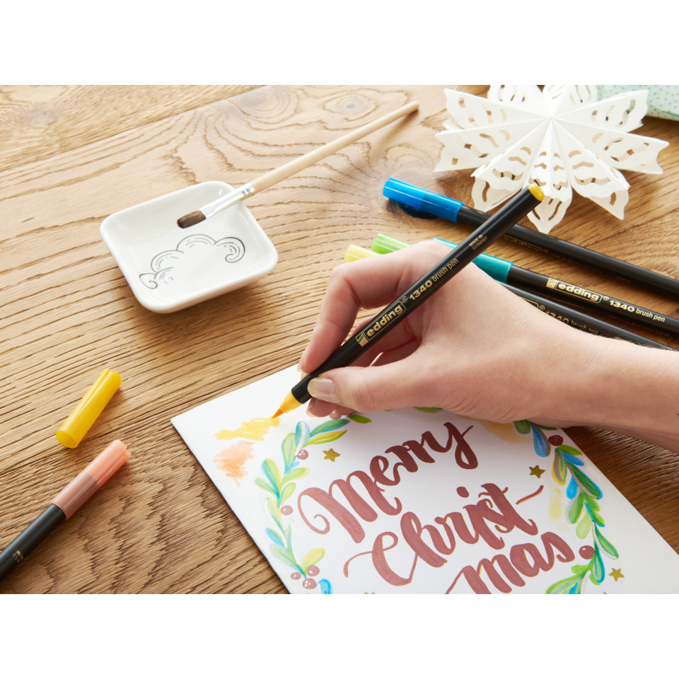 Stift, Pinsel, Malerei, Weihnachtskarte, Kartenkunst