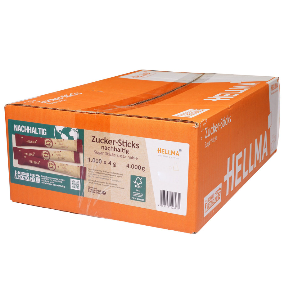Zucker-Sticks, Zuckersticks, Nachhaltig, Box, Verpackung