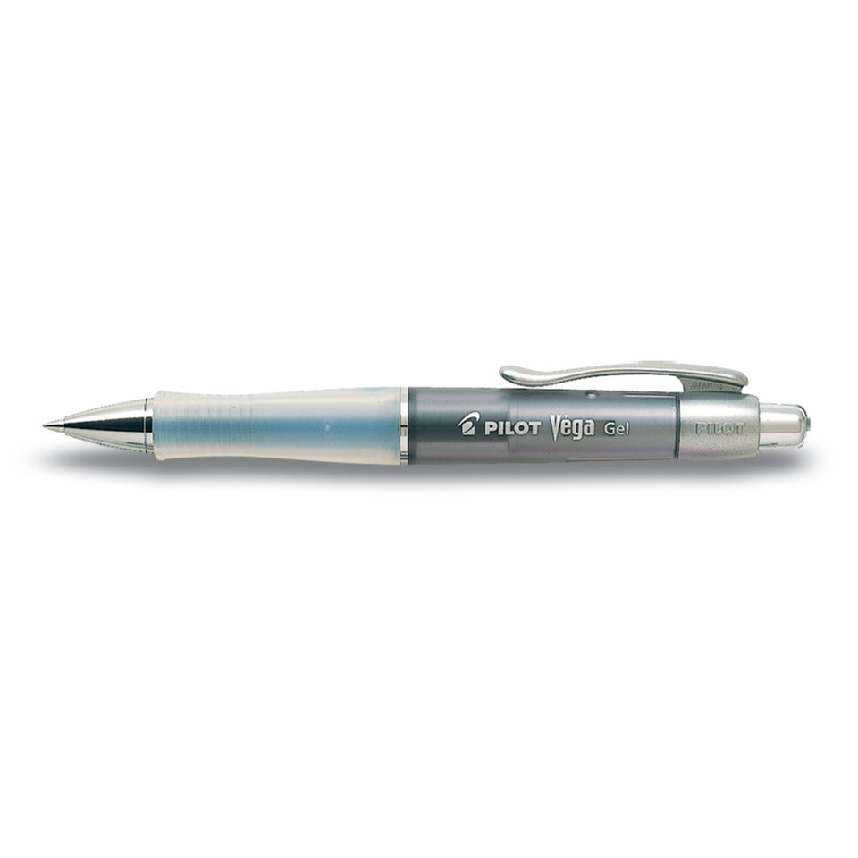 Kugelschreiber, Gelstift, Vega Gel, Gepunktet, Silber, Kugelschreiber, Gelstift, Schreibgerät, blau-silber, Clip