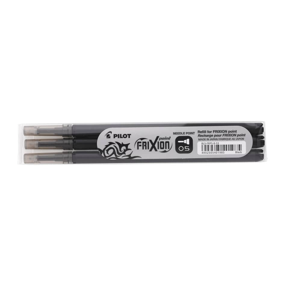 Tintenfüllfeder, Frixion Point, Refill, Dreifachspitze, Schwarz
