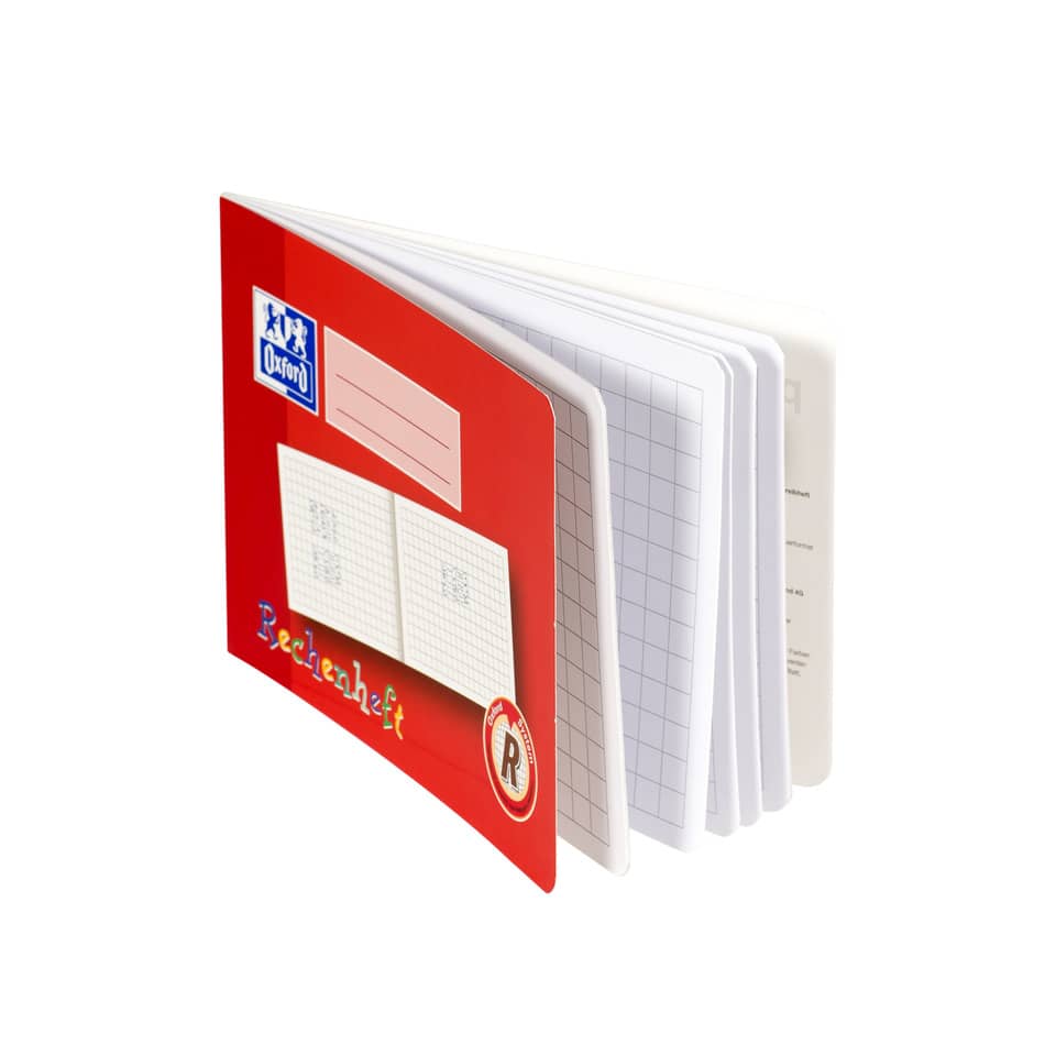 Notebook, Graph paper, Rotes Cover, Mini-Notizbuch, Rechenheft