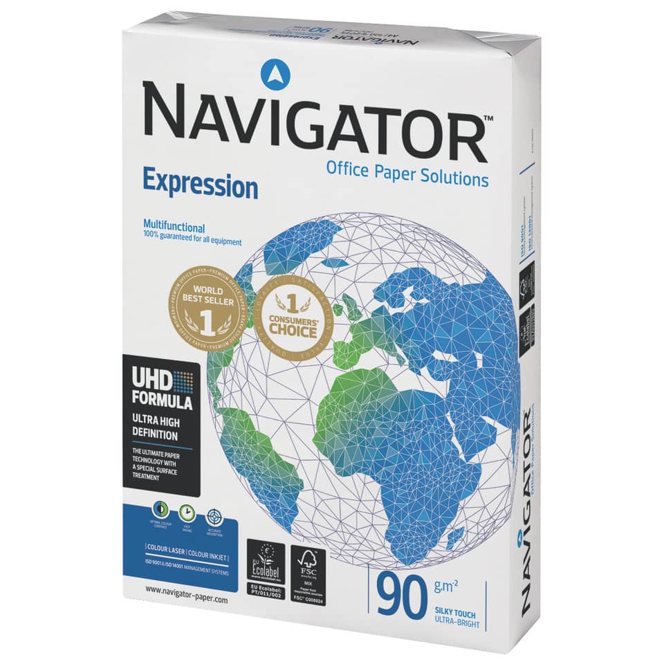 Office-Papier, UHD-Definition, 90 g/m², Weltkarte, Laser-in-Box