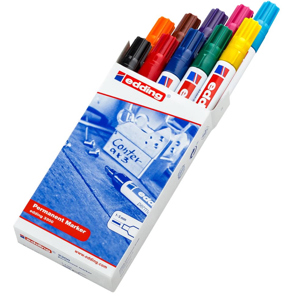 marker, Permanentmarker, Set, bunt, Edding