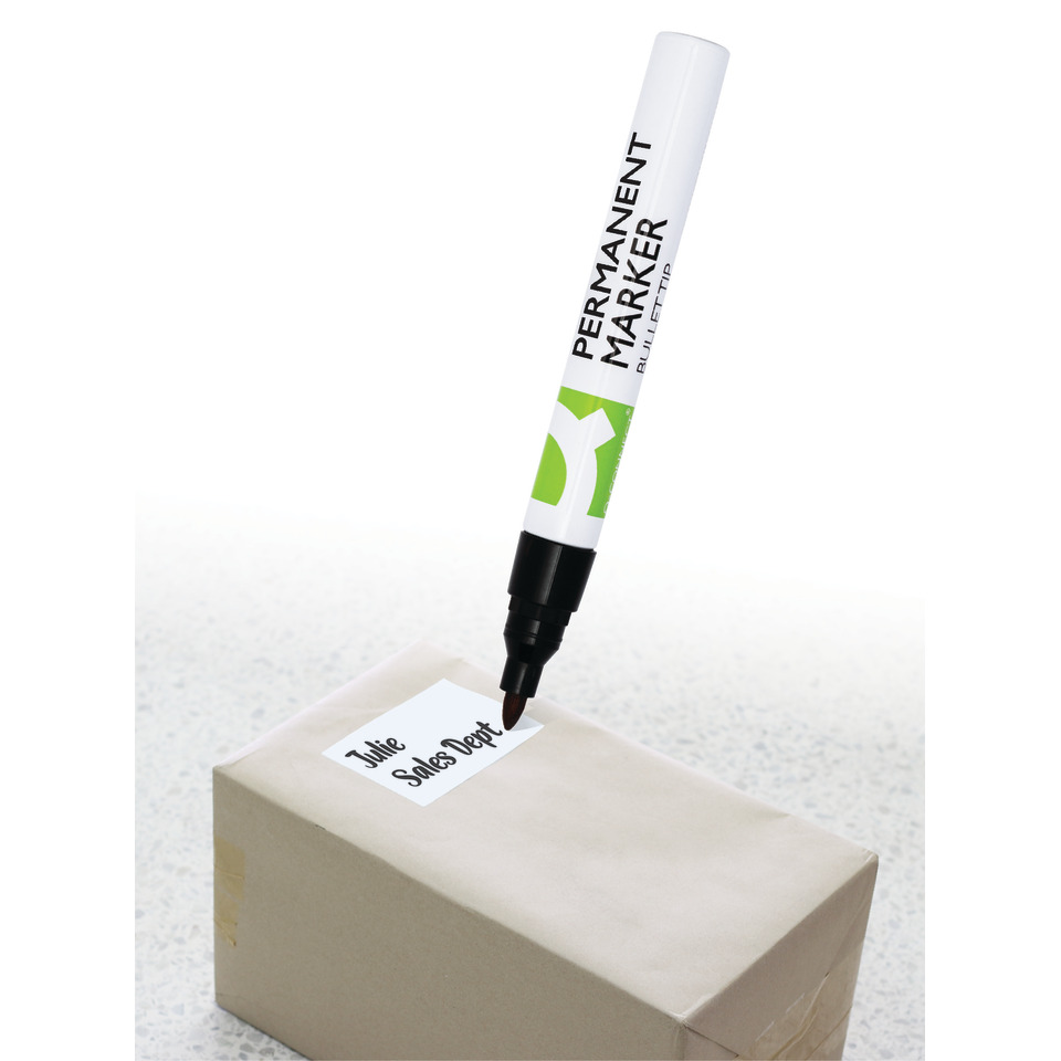 Marker, Permanent marker, Fine point, Brown ink, Labeling