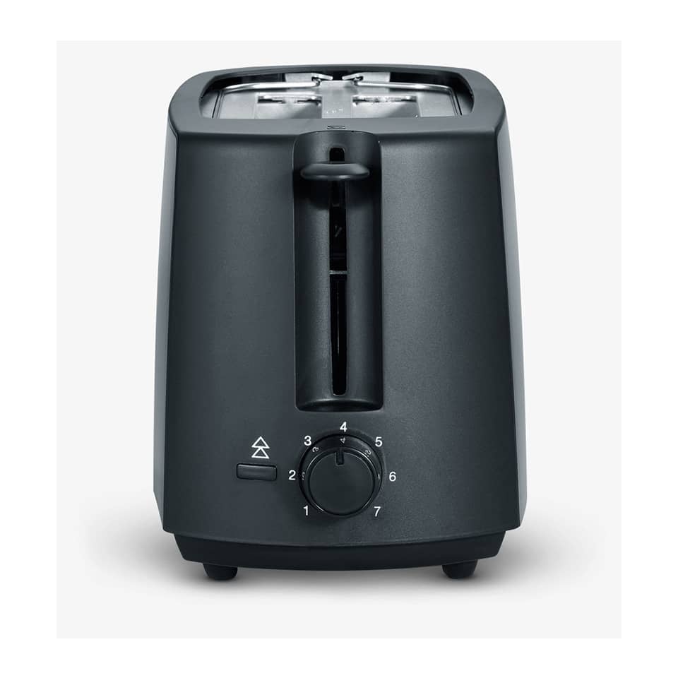 Toaster, 2-Slot Toaster, Dunk toaster?, Dunkelt grau, Drehknopf